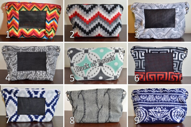 MORE Patterns for Zippered Fleece Bonding Pouch/Bag/Purse with