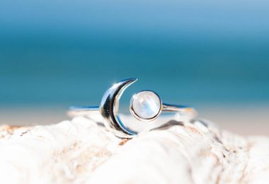 Moonstone Ring  Sterling Silver 925 Handmade Adjustable