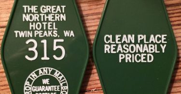 On SALE Green with white printed Twin Peaks