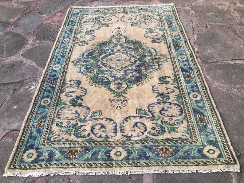 Oushak Rug / Oushak Saloon Rugs /Handmade Old Turkish Wool Rug