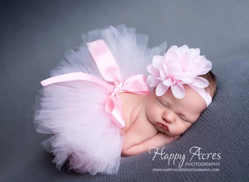 Palest Pink Newborn Tutu and Headband newborn tutu baby