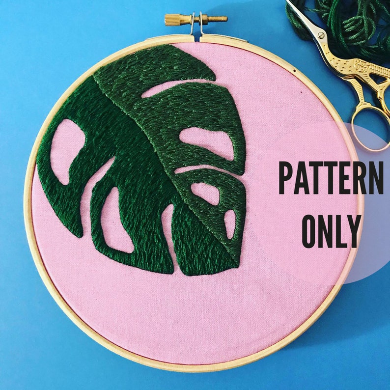Palm Leaf Embroidery Pattern needlecraft embroidery pattern