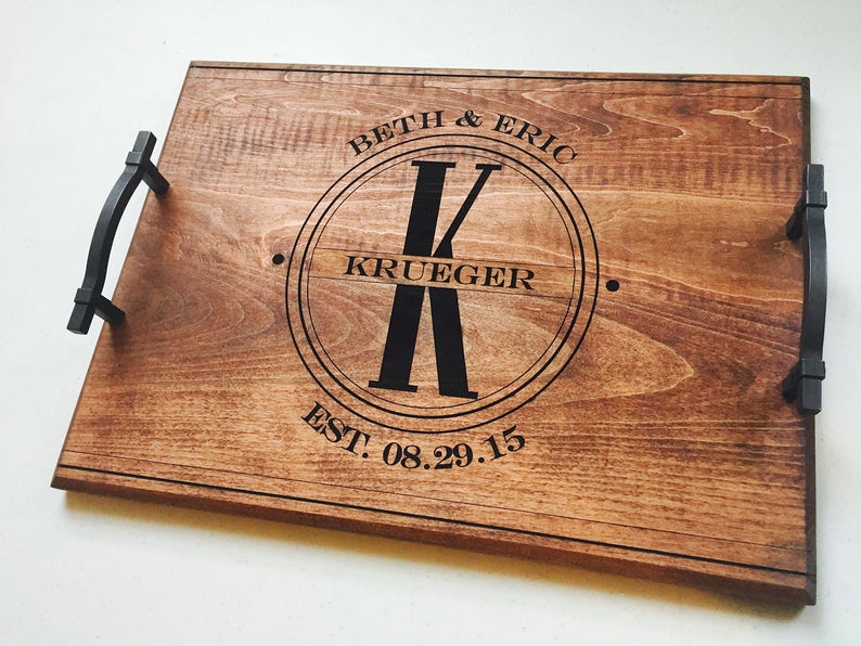 Personalized Serving Tray Serving Tray Personalized Wedding