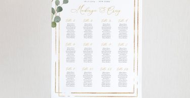 Printable Seating Chart Template Wedding Seating Sign