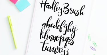 SVG Font INSTANT DOWNLOAD Hadley Brush Includes