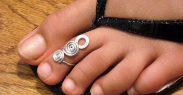 Sterling Silver Toe Ring Twisted Wire Wrapped Cute and