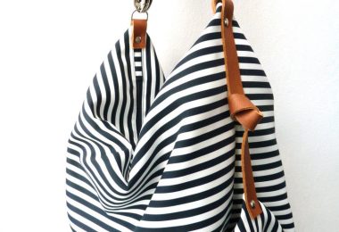 Stripe canvas diaper bag Messenger bag Personalised bag