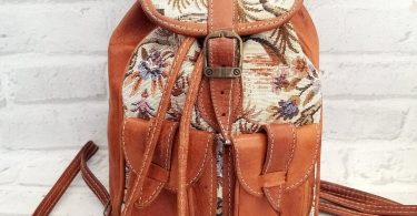 Travel Gift small leather backpack Vintage back to school