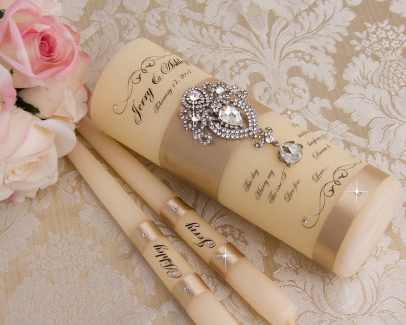 Unity Candle Set Wedding Unity Candle Set Personalized