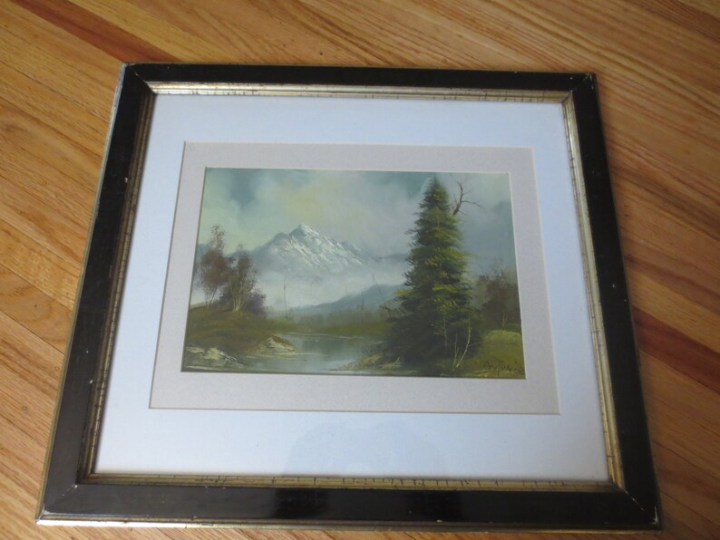 VINTAGE OIL PAINTING On Canvas Post Impressionism Signed