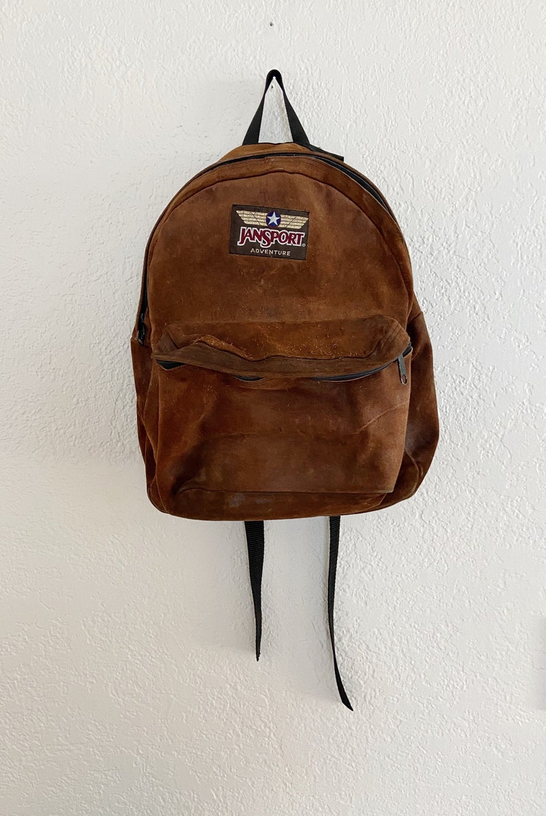 Vintage Jansport Adventure Leather Backpack