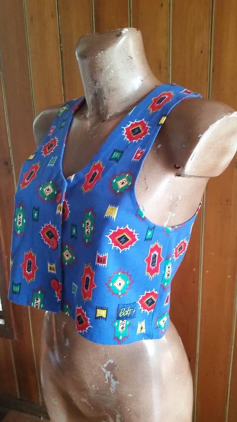 Vintage kids surf top Lightning Bolt top kids aztec top