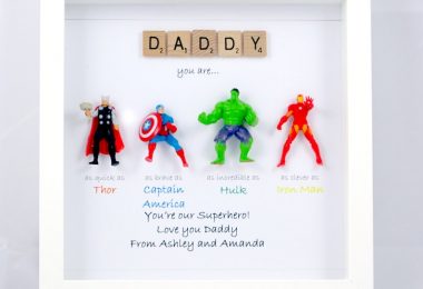 Avengers Superhero figures frame gift. Ideal for dad brother