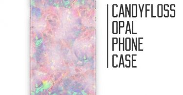 Candy Floss Opal Phone Case  Pink Opal Stone Marble for
