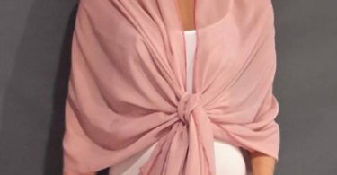 Chiffon pull thru wrap wedding shawl scarf sheer cover up long