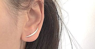 Crescent Moon Ear Climbers Moon Earrings Silver Ear