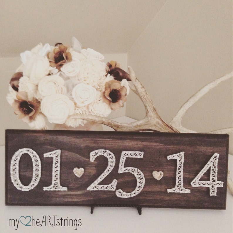Date String Art sign made to order