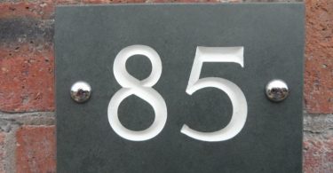 Engraved Slate House Number