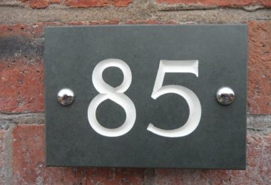 Engraved Slate House Number