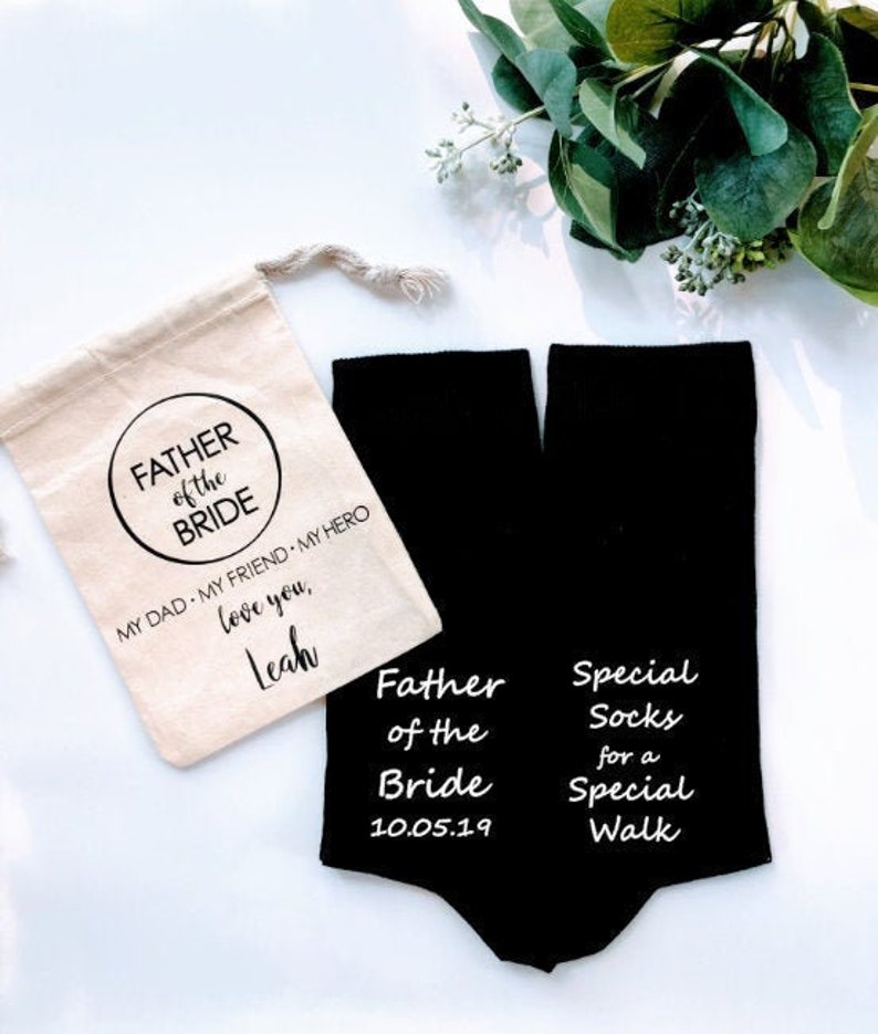 Father of the bride gift personalized socks special socks