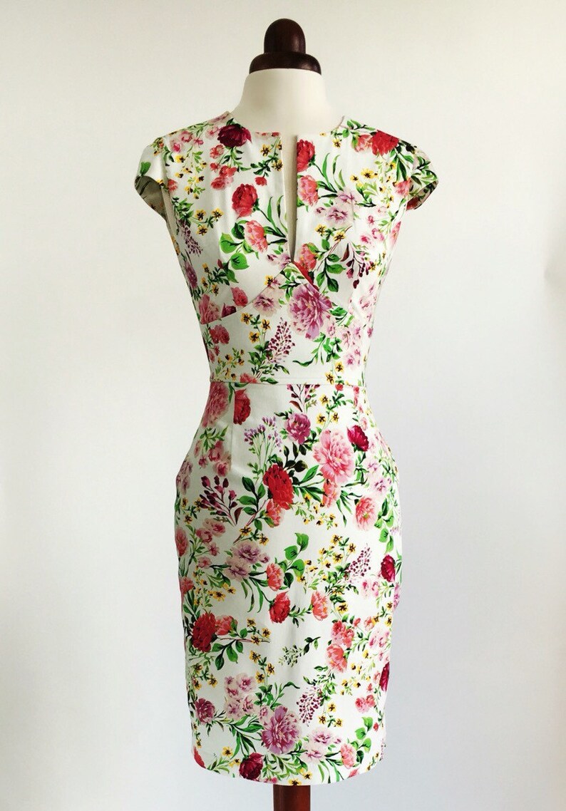 Floral dress spring flower dress summer dress vintage style