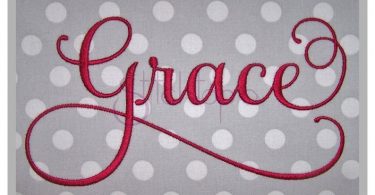 Grace Embroidery Font 1  1 1.5 2 2.5