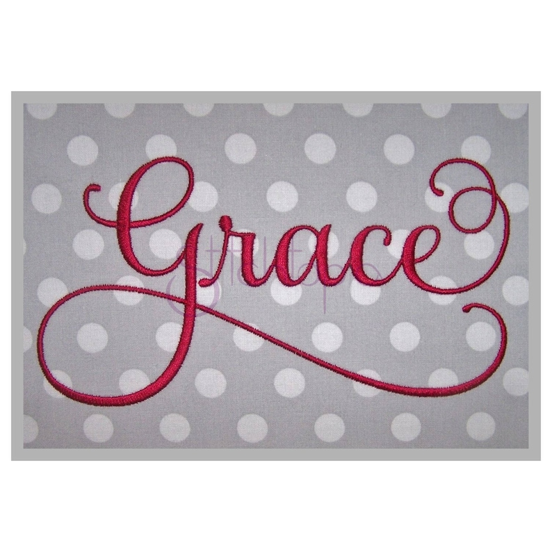 Grace Embroidery Font 1  1 1.5 2 2.5