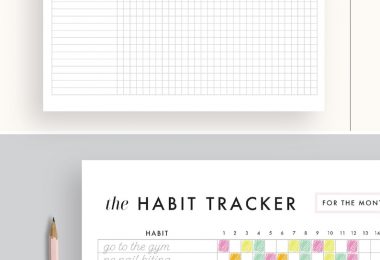 Habit Tracker Printable daily habits planner planner