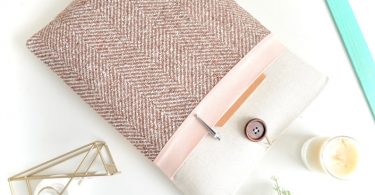 Herringbone  Pink iPad Sleeve iPad Pro Case 11