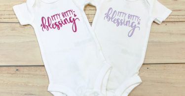 Itty Bitty Blessing Bodysuits  Twin Girl Coming Home  Baby