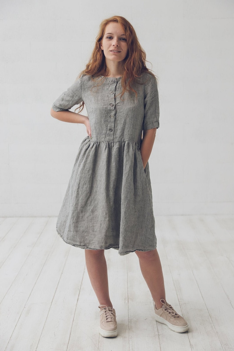 Linen Soft Wash Dress / Maternity Linen Dress