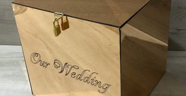 Mirror Gold Polystyrene Wishing Well Box-Wedding Card