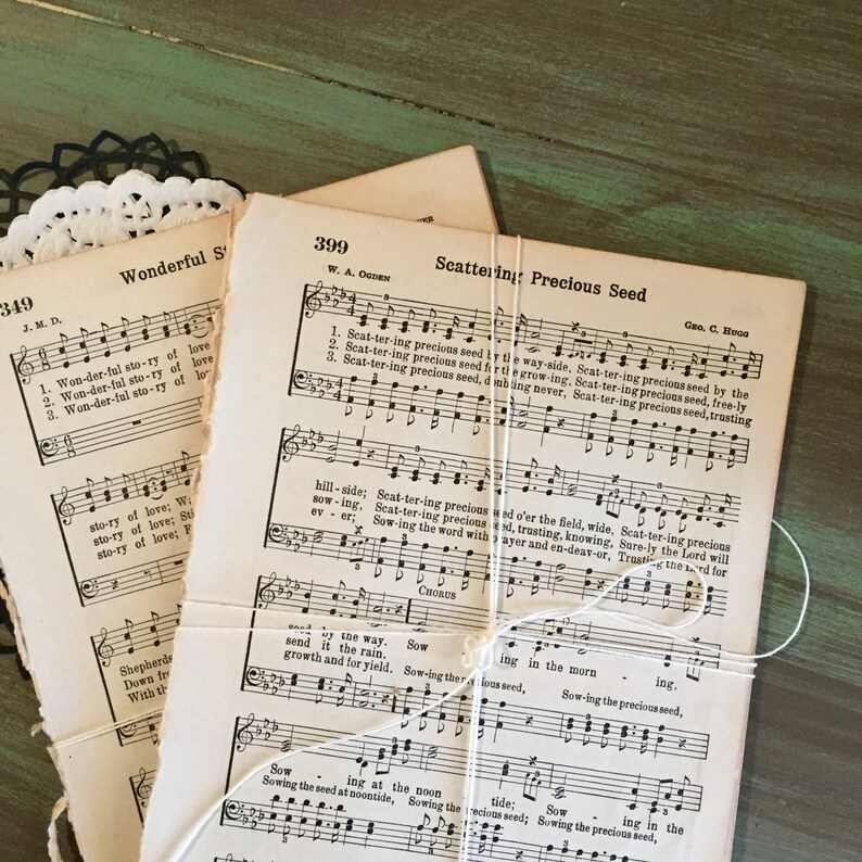 Music Pages / 20 Vintage Choir Music Sheets 1930’s Great