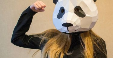 Panda mask / DIY Papercraft Panda / Origami Digital Download /