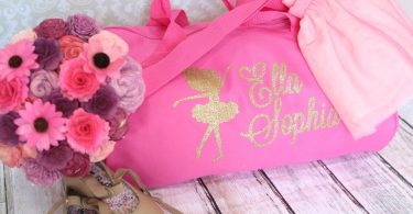 Personalized  Ballet Bag  Custom Dance Bag in hot pink