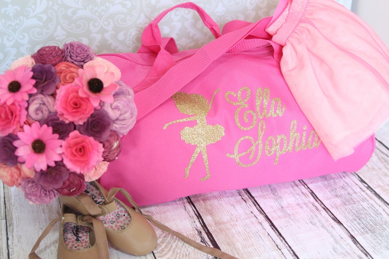 Personalized  Ballet Bag  Custom Dance Bag in hot pink