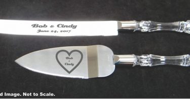 Personalized Cake Knife Set for the wedding reception Bridal