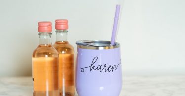 Personalized Wine Tumbler Bridesmaid Pretty Wine Glasses