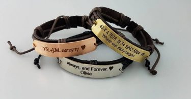 Personalized leather bracelet Handmade bracelet graduation