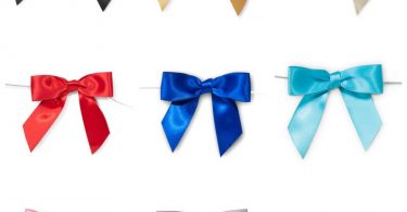 Pre-Tied Satin Bows 7/8-inch 12-Piece