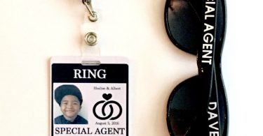 Ring Security ID Badge Set with Sunglasses  Wedding Ring