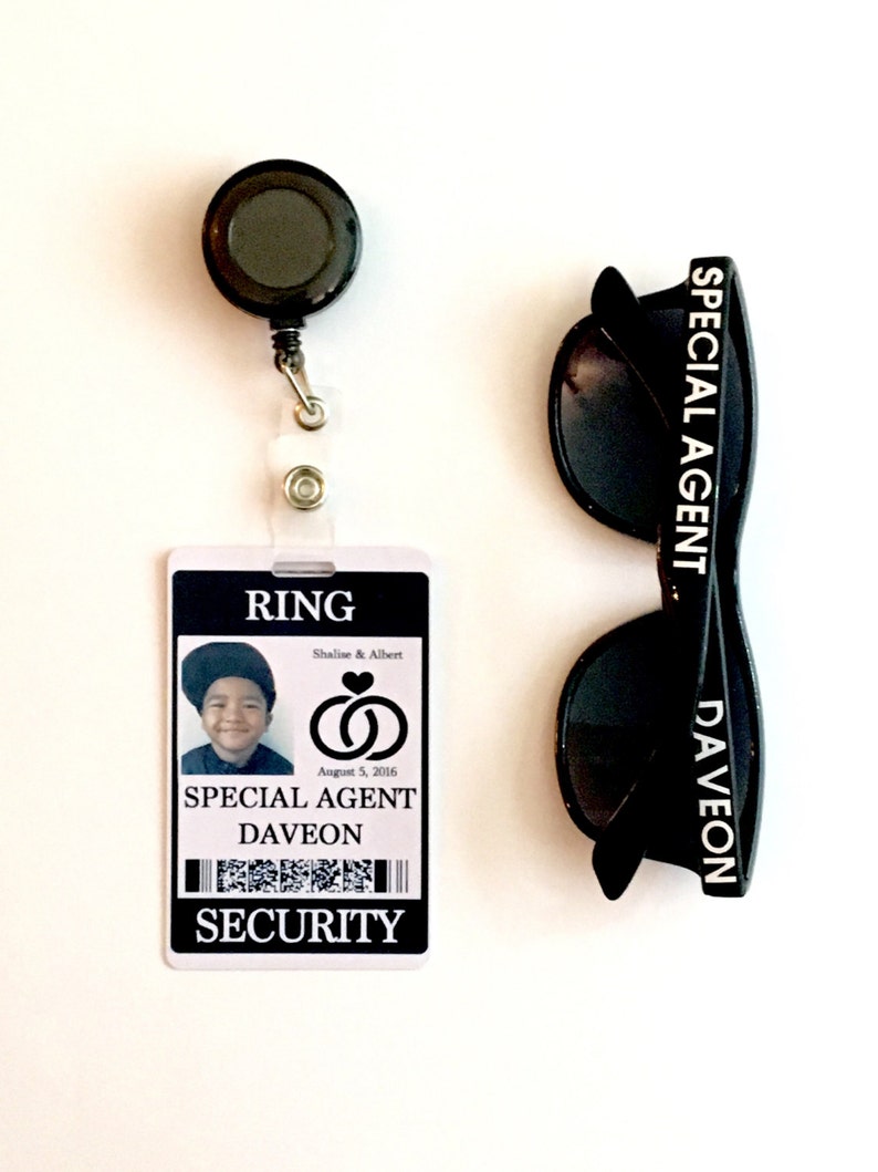 Ring Security ID Badge Set with Sunglasses  Wedding Ring
