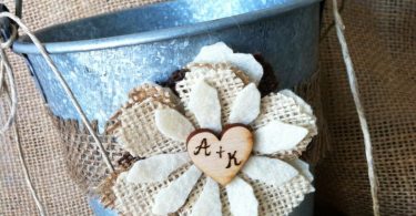 Rustic Country Flower Girl Pail Basket