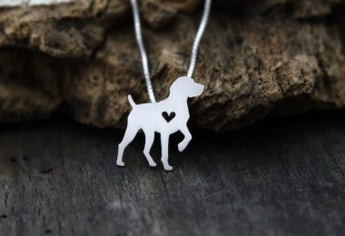 Tiny German Shorthaired Pointer necklace sterling silver hand