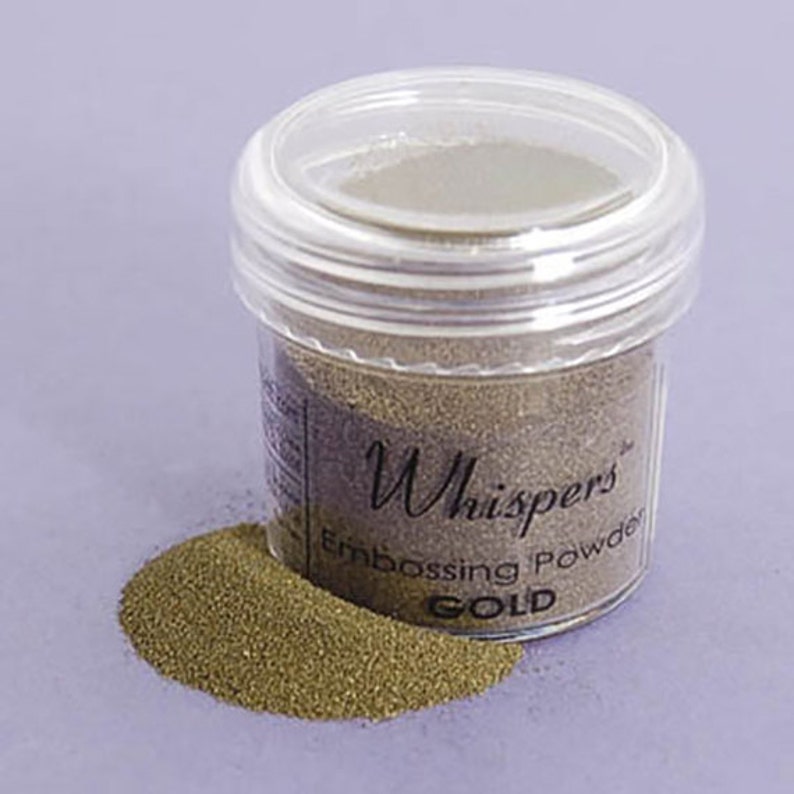 Whispers Mirror Gold Metallic Embossing Powder 1 Ounce