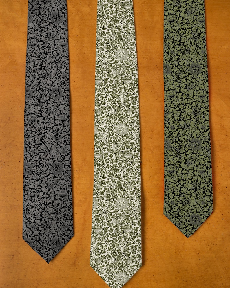 William Morris Tie  Floral Tie  Men’s Neckties