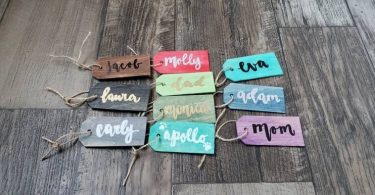 Wood Stocking Tag Easter Basket Name Tags Wood Tags