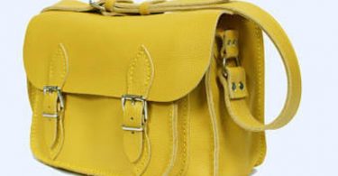 Yellow Leather satchel Medium size Leather satchel  Yellow