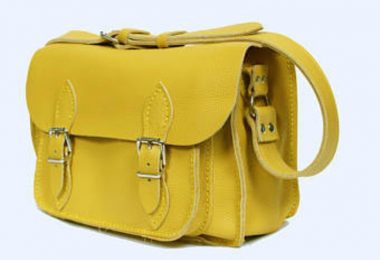 Yellow Leather satchel Medium size Leather satchel  Yellow