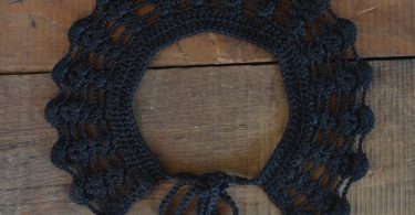 Black crochet collar goth collar crochet collar goth